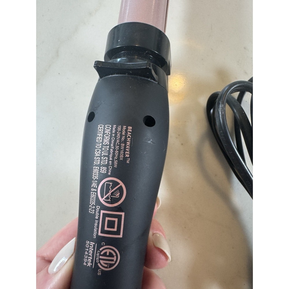 Beachwaver B1 Rotating Curling Iron 1" Ceramic Barrel Midnight Rose Black - Picture 3 of 11